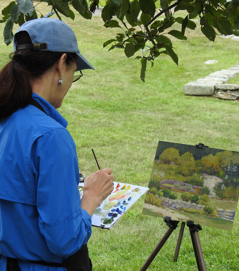 Artist-Under-Apple-Tree